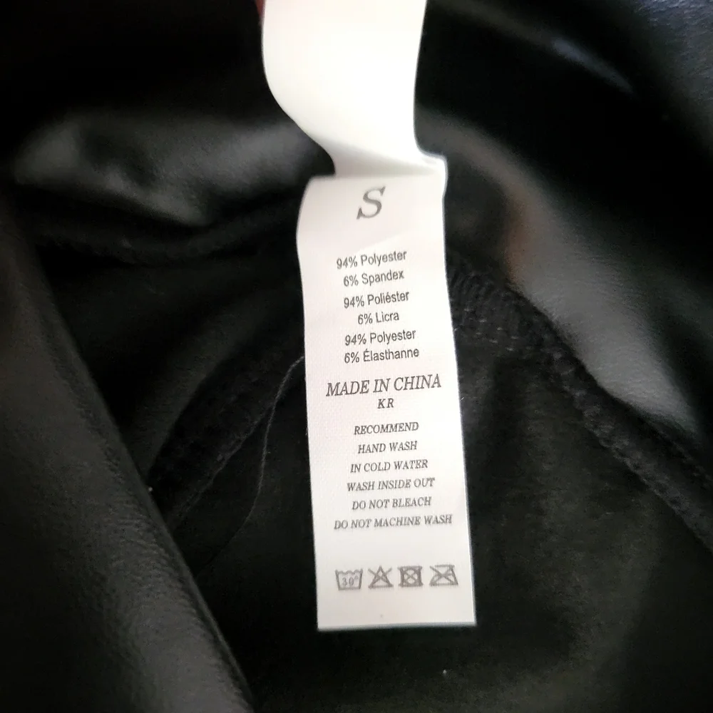 Women'sJimilaka Black Small Faux Leather Pants - Picture 6 of 6